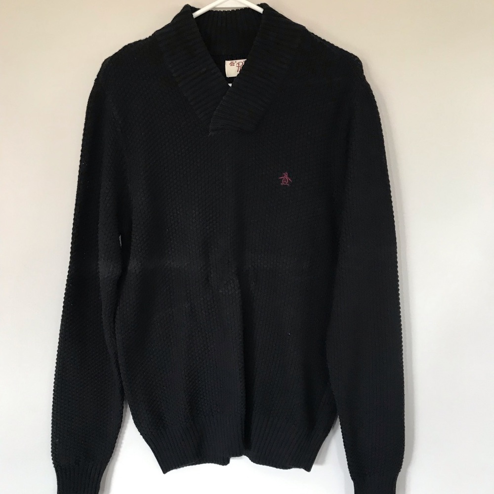 Men’s Black Chunky Knit Sweater